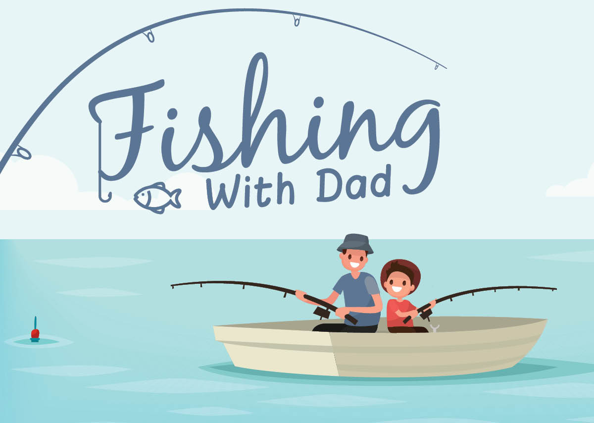 Father and Son Fishing Team Father's Day